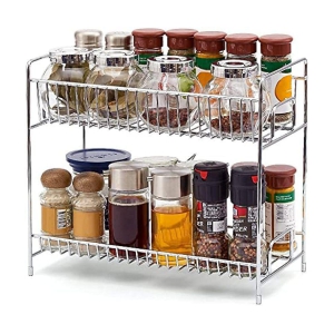 Gehwara - Silver Stainless Steel Storage Racks ( Pack of 1 ) - Silver