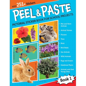 Peel and Paste Pictorial Sticker Book For School Projects Book 1 - Wonder House Books