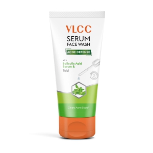 VLCC Serum Facewash - 100 ml | with Salicylic Acid Serum & Tulsi to Clears Acne Scars | Dermatologically Tested | Kills 99% germs that cause acne