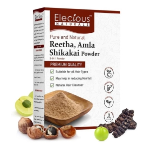 Elecious Naturals Amla, Reetha, Shikakai Powder For All Hair | 100% Natural, No Preservative