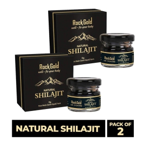 Rockgold Pure Ayurvedic Raw Shilajit/Shilajeet Resin (Semi Liquid) - 15 Gram (Pack of 2)