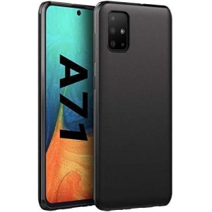 Samsung Galaxy A71 Back Cover Case Matte Soft - Black