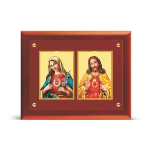 24K Gold Plated Jesus & Mother Mary Customized Photo Frame For Corporate Gifting