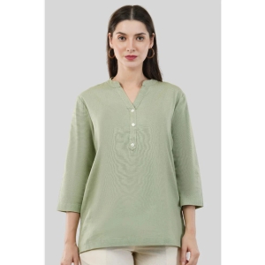 AKTIF Rayon Solid Straight Womens Kurti - Mint Green ( Pack of 1 ) - None