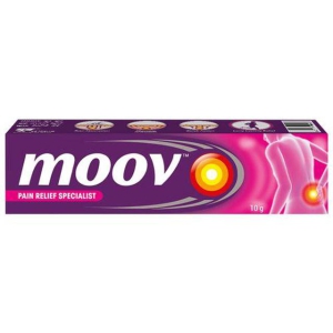 Moov Instant Pain Relief Cream - Useful For Back, Joint, Knee, Muscle Pain & Sports & Fitness Injuries, 10 g Tube