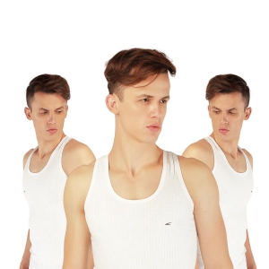 Classic Oxy Sleeveless White Vests for Men - Pack of 3-85