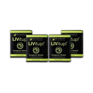 Dr. Vaidyas LIVitup! Capsules - Anti-Hangover& Liver Protection - Pack of 4