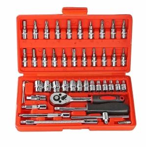 Metal 46-In-1 Pcs Kit And Screwdriver And Multi-Purpose Combination Tool Case Precision Socket