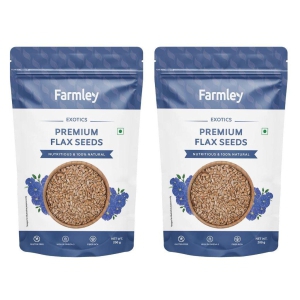 Farmley Premium Brown Flax Seeds for Eating 400 grams I Pack of 2
