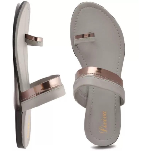 Women Grey Flats Sandal