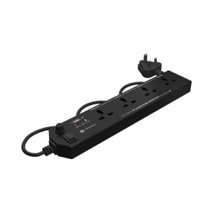 Portronics Power Plate 4:With 4 Power Sockets +1USB Port Power Converter ,Black (POR 1291)