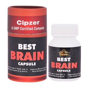 Cipzer Best Brain Capsule for Healthy Brain, Sharp mind, Fast Learning & Improve Focus, 60 Capsules