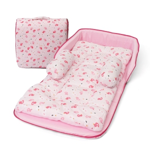 Compact Baby Bed In A Bag | Portable and Travel Friendly Baby Bed Pink