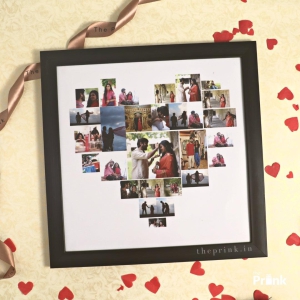 Prink Heart Collage Frame-A4