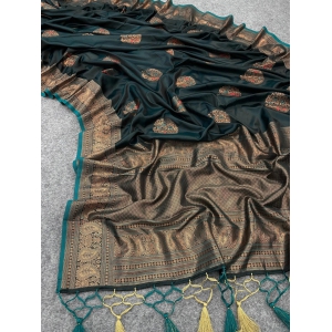 Pure Gaji Silk Saree Weaved With  Zari Comes With Tassels