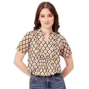 moomaya-womens-printed-short-sleeves-shirt-top-v-neck-casual-summer-top