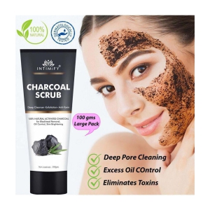 Intimify Charcoal Scrub, ubtan face scrub, blackhead scrub, blackhead removing cream, black head remover, face mask, 100 gm