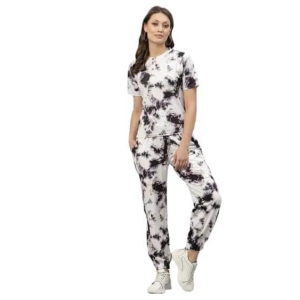 4JSTAR Pajama Set for Woman| Cotton Lycra Tie-Dye Night Suit Set| Lounge Wear| Full Pair Set for Women| Outfit for Girls| Tracking| Western Wear|| Outdoor Pajama Set|