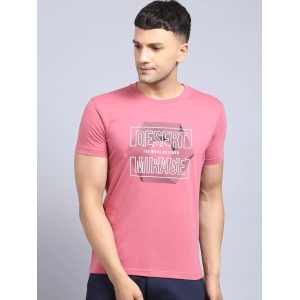 Rodamo  Men Pink Typography Printed Slim Fit T-shirt