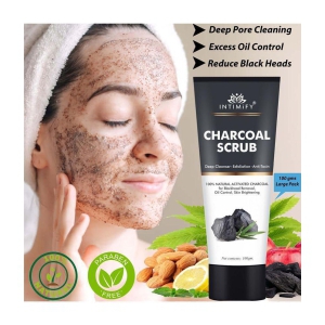 Intimify Charcoal Scrub, for face scrub, blackhead scrub, black head remover, 100 gm