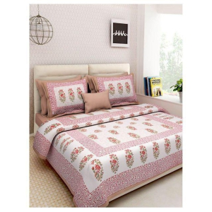 Uniqchoice Cotton Double Bedsheet with 2 Pillow Covers