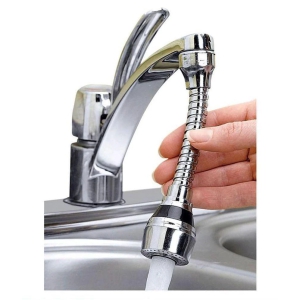 Hands Free Turbo Flex 360 Instant Faucet Sprayer Extension with Jet Stream and Spray Setting Hose Connector