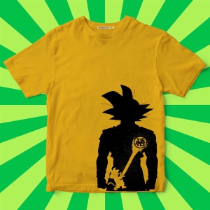 Goku Side Print-S / Mustard