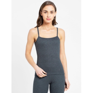 Jockey Women's Super Combed Cotton Rich Thermal Camisole with Stay Warm Technology 2501-XL / Charcoal Mel