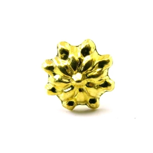 Ethnic Indian Style Floral sterling Silver Gold Plated Nose Stud Push Pin