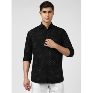 UrbanMark 100% Cotton Regular Fit Printed Full Sleeves Mens Casual Shirt - Black ( Pack of 1 ) - None