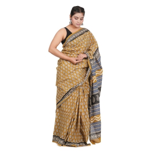 Bagru Handblock Printed Cotton Saree With Blouse - (1TTXSARRJ17106-14)