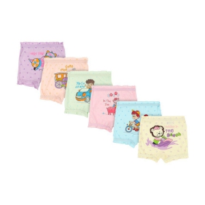 Bodycare Girls Printed Assorted Bloomer Pack Of 6 - None