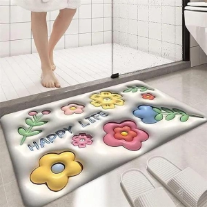 3D Anti-Slip Absorbent Floor Mat-2 Pcs @1140