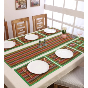 Bamboo Dining Mats - Multi Green (Set of 13)