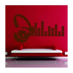 Decor Villa Music Sound Wave Vinyl Wall Stickers