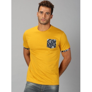 UrGear Cotton Solid Half Sleeves Round Neck Mens Casual T-Shirt-S