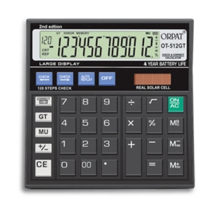 Orpat Desktop Calculators – OT-512 GT – Black