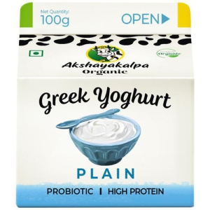 Organic Greek Yoghurt Plain 100 Gm