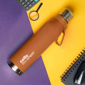 Bentley Flask, Vacusteel Water Bottle, 800ml Brown 800ml