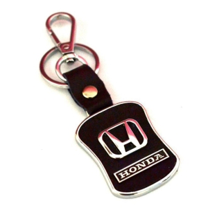 Prime Traders Metallic & Leather Keychain Black