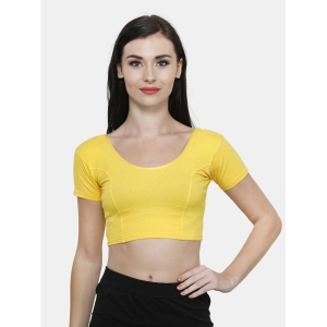 vami-yellow-readymade-without-pad-cotton-blend-womens-blouse-pack-of-1-none