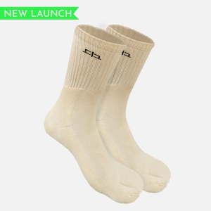 Bamboo Toe Calf Socks for Women - 2 Pairs-Beige | Beige