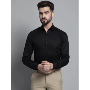 Men''s Cotton Solid Formal Shirt-XXL / Black