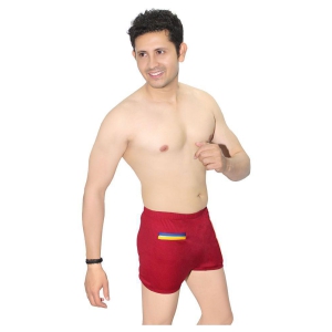 Goodluck Maroon Cotton Lycra Trunk - 38