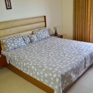 Bahaar Quilted Bedcover Set of 5- Grey-100X88