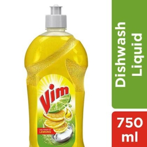 Vim Dishwash Liquid Gel  Lemon 750 Ml Bottle