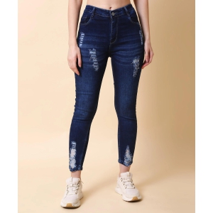 Women Skinny Mid Rise Blue Jeans-26