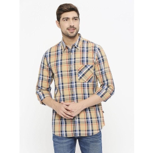Solemio Cotton Regular Fit Full Sleeves Mens Formal Shirt - Cream ( Pack of 1 ) - None