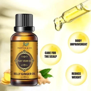 Belly Drainage Ginger Oil, Slimming Tummy Ginger Oil, Ginger Essential Oil for Swelling and Pain Relief, Care for Skin (30ML)?(Pack?Of?2)-Free Size