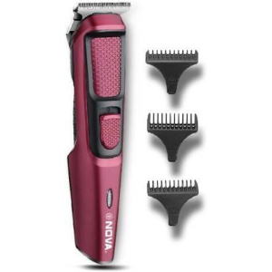 NOVA NHT 1134 Trimmer 120 min Runtime 4 Length Settings  (Maroon)